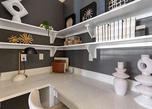 Built-in Desk at River Pointe at Den Rock Park in Lawrence MA