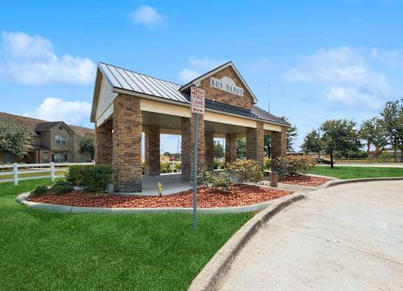 Bus stop at Parkway Ranch Rental Homes in Houston TX