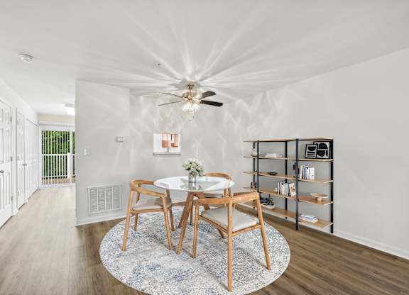 Dining area at Riverwoods Apartments in Woodbridge VA