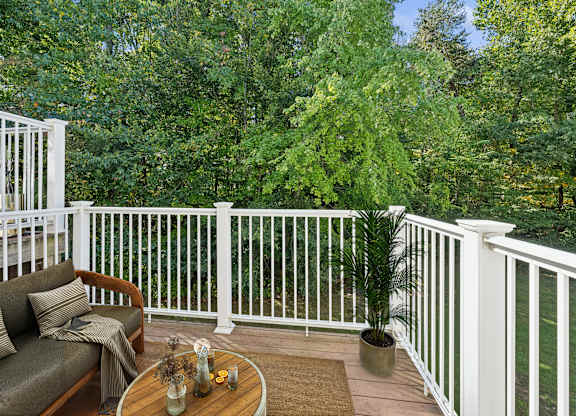 Patio at Riverwoods Apartments in Woodbridge VA