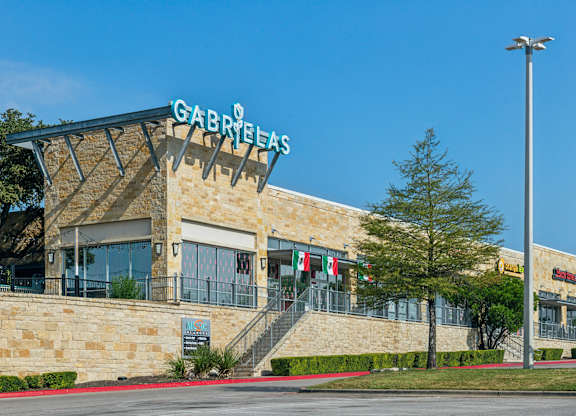 Gabrielleas building with a flag on the front.