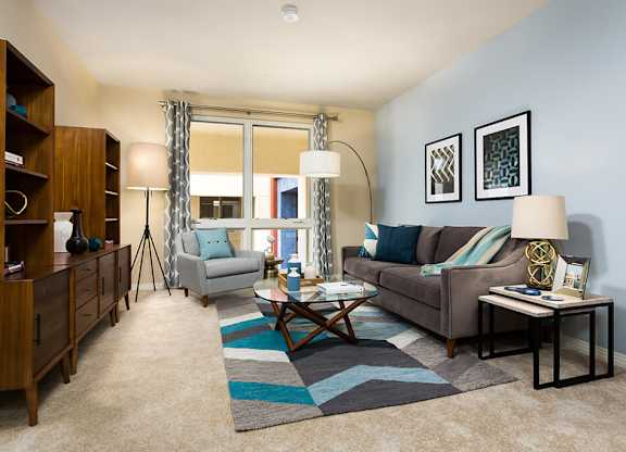 Classic Model Living Room at Haven at Del Mar Station Apartments in Pasadena CA
