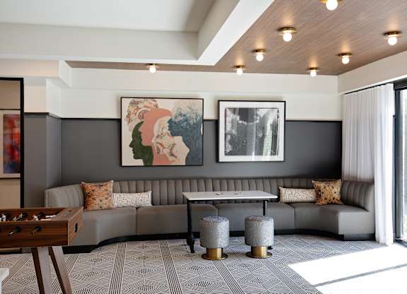 Clubhouse Couch Sitting at The Edley in Atlanta GA