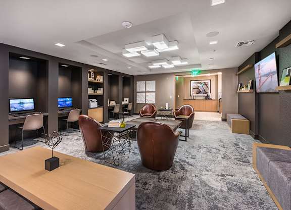 Coworking lounge at 808 West in San Jose CA
