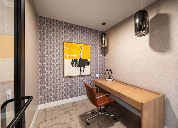 Coworking lounge at The Brynn in Kirkland WA