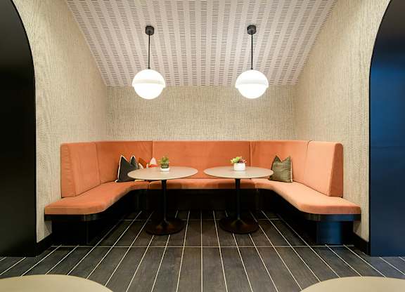 Co working pod area at Coasterra Apartments in Fort Lauderdale FL