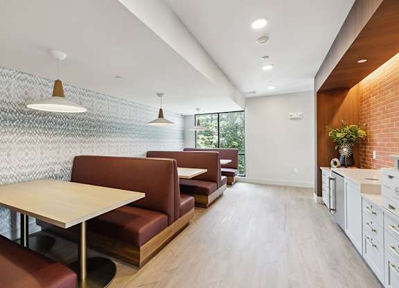 Communal workspace and printers at Jayden Apartments in Peabody MA