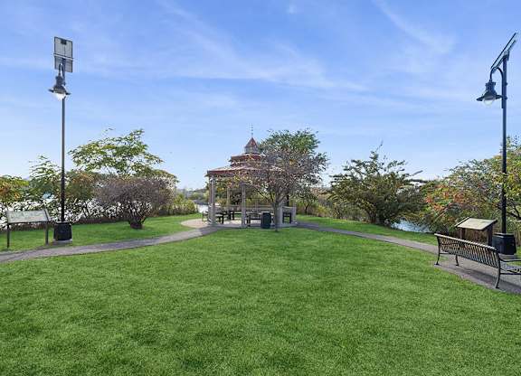 Community gazebo at Axis Admiral Hill Apartments in Chelsea MA