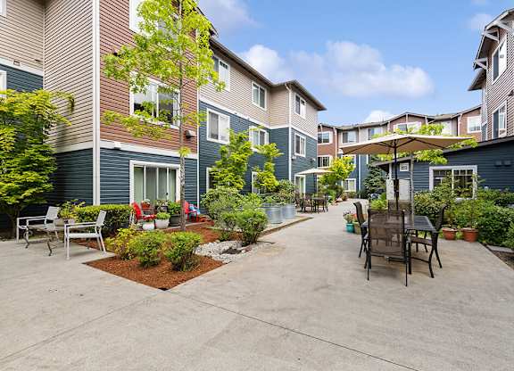 Courtyard Apartments at Ballinger Court Senior Apartments in Edmonds WA