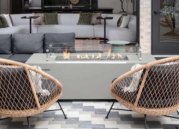 Courtyard firepits at Wayfern Apartments in Sandy Springs GA