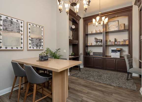 Coworking area at Sierra at Otay Ranch Apartments in Chula Vista CA