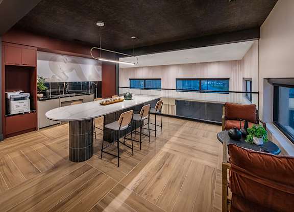 Coworking Lounge at Heights at 1520 Apartments in Houston TX
