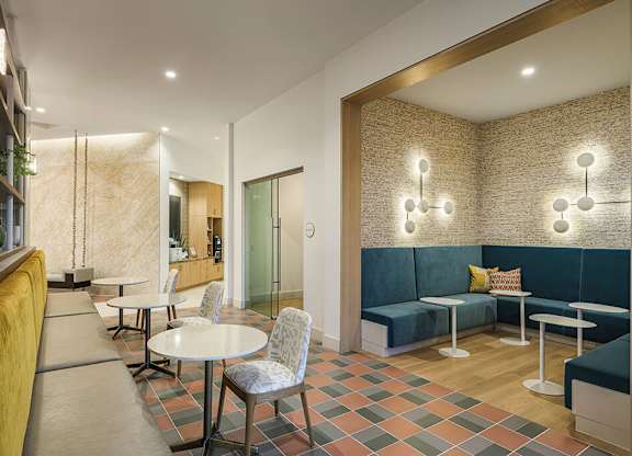 Coworking lounge at Treo Apartments in Fort Lauderdale FL