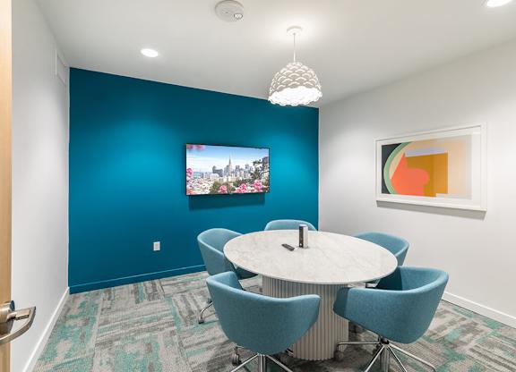 Coworking Lounge Meeting Room at Embark Apartments in Fremont CA
