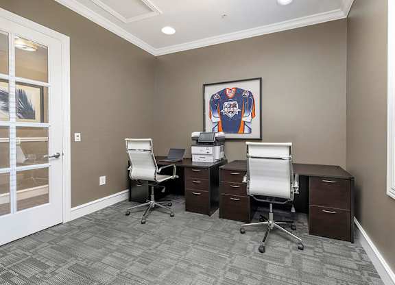 Coworking lounge area at Landara Apartments in Ontario CA