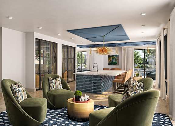 Coworking space at Hawkley Apartments in Milford MA