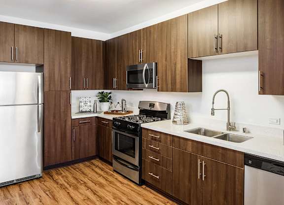Kitchen at Apex apartments in Laguna Niguel CA