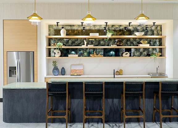 Demo kitchen at Coasterra Apartments in Fort Lauderdale FL