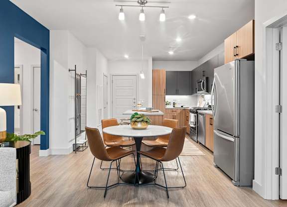 Dining Area table and chairs at VERO Apartments in Chelsea MA