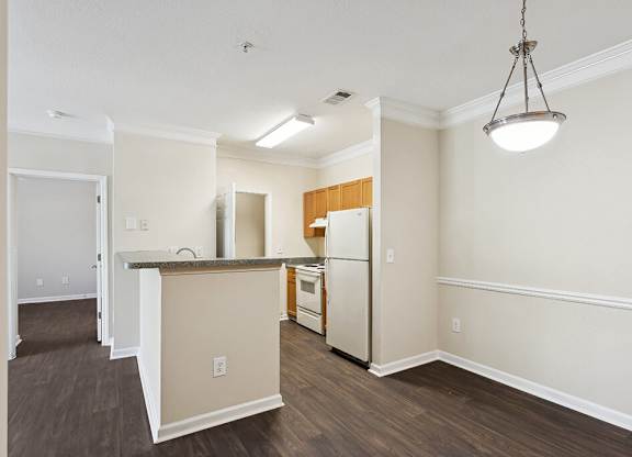 Dining room and kitchen at Lakeside Vista Apartments in Kennesaw GA