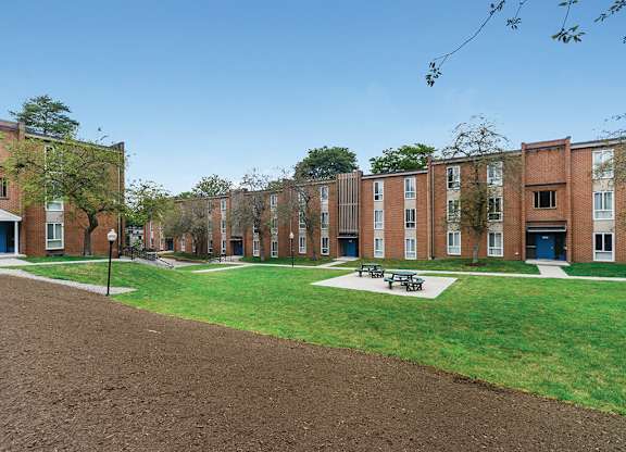 Green exterior at University Heights in Providence RI