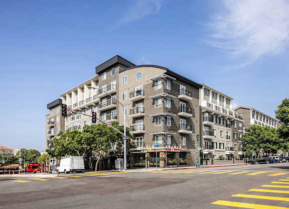 Exterior of building at Caprielle Apartments in San Diego CA