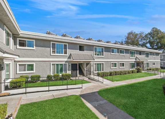 Exterior Building with Solar Panels at Park Crest Apartments in San Diego CA