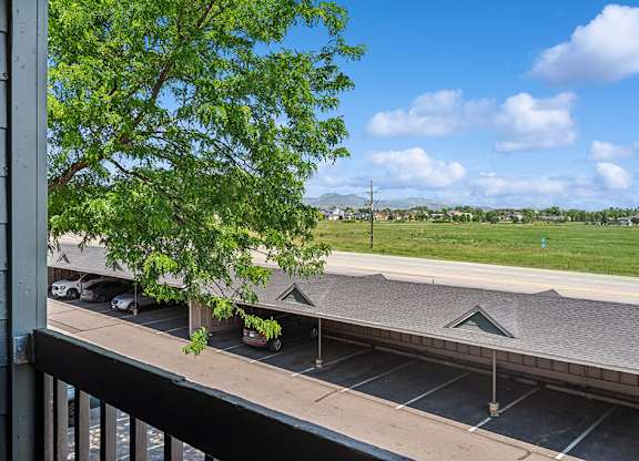 Outdoor carports at Rock Peak on Sunset Apartments in Longmont CO
