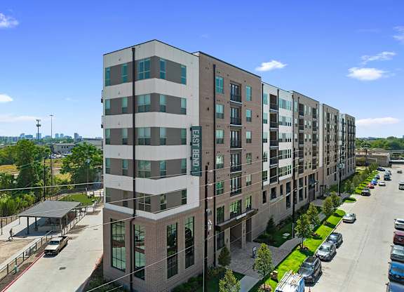 Exterior angled view at East Bend Apartments in Houston TX