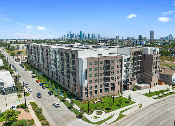 Exterior aerial view at East Bend Apartments in Houston TX