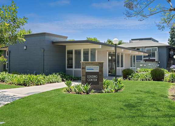 Exterior Leasing Center Sign at Westchester Park Apartments in Tustin CA
