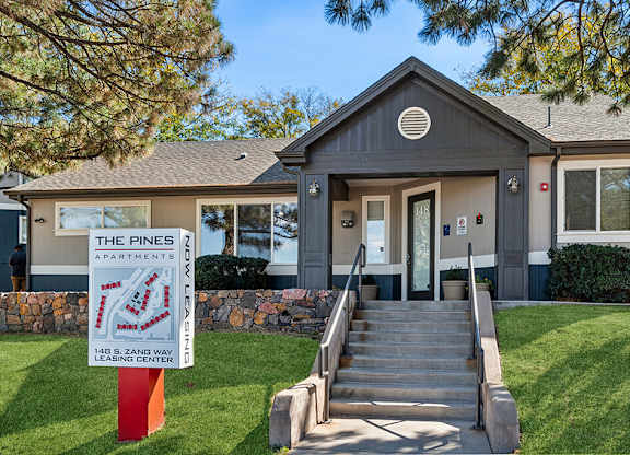 Exterior Leasing Office at The Pines in Lakewood CO