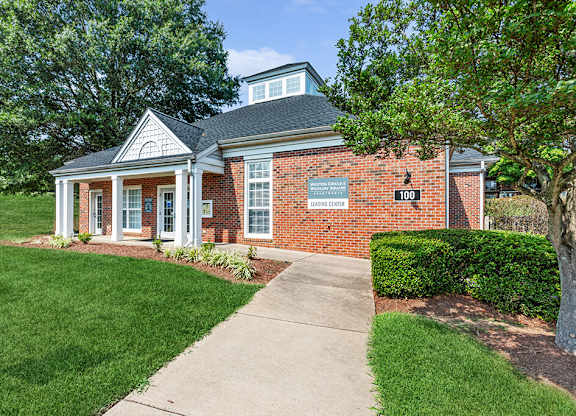 Exterior leasing office at Weston Circle Apartments in Fredericksburg VA