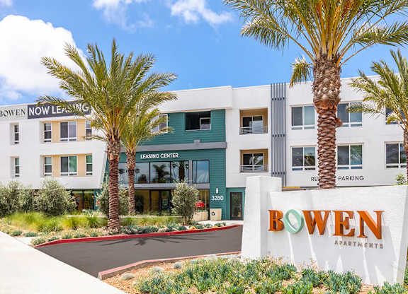 Exterior Monument Sign at Bowen Apartments in San Diego CA