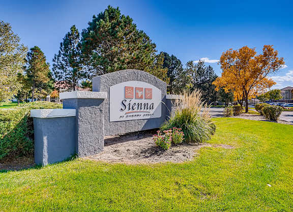 Exterior Monument Sign at Sienna at Cherry Creek Apartments in Denver CO