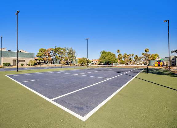 Exterior Tennis Court at Woodcreek Apartments in Las Vegas NV