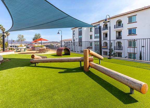 Exterior West Village Park Balance Beams at West Village Poway Apartments in Poway CA