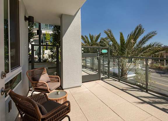Family suite patio at Rivair Apartment Homes in San Diego CA