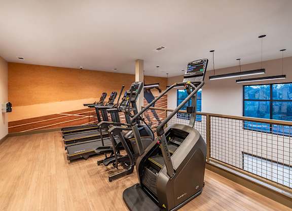 Fitness center upper level at Cala Apartments in Austin TX