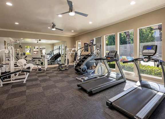 Fitness center at Vintara Apartments in Murrieta CA