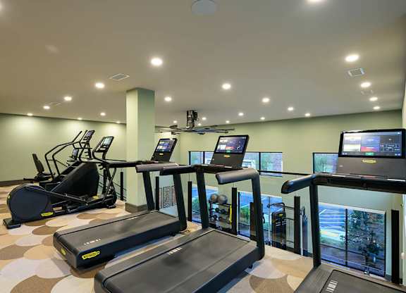 Fitness center treadmills at Verge Apartments in Atlanta GA