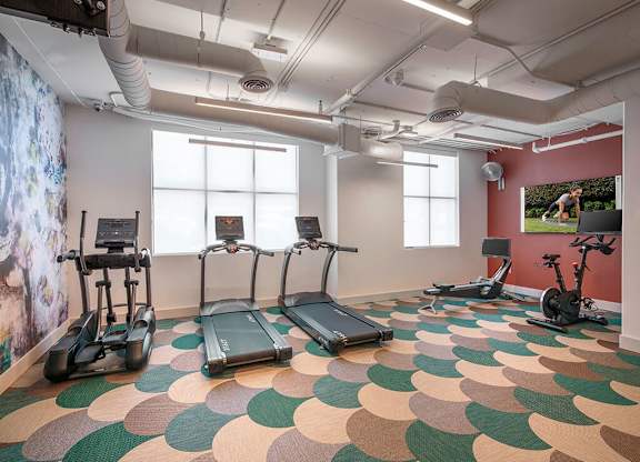 Fitness Center Cardio Equipment at il Palazzo Apartments in San Diego CA