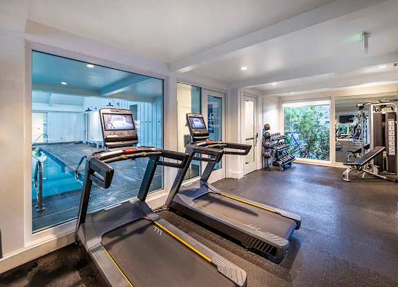 Fitness center at The Cove at Tiburon Apartments in Tiburon CA