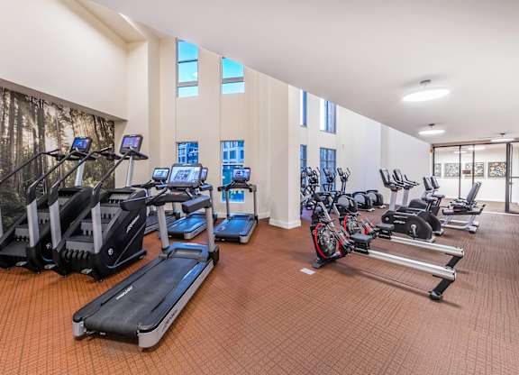Fitness Center Cardio Equipment Corner at Aspect at Totem Lake Apartments in Kirkland WA