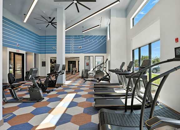 Fitness center cardio at Station 316 Woburn MA