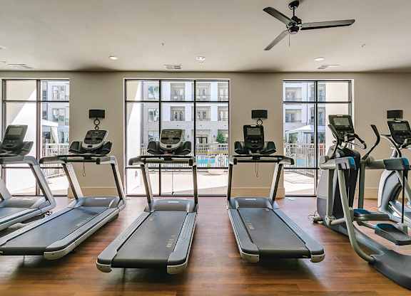 Fitness Center Cardio Machines at The Huntington Apartments in Plano TX