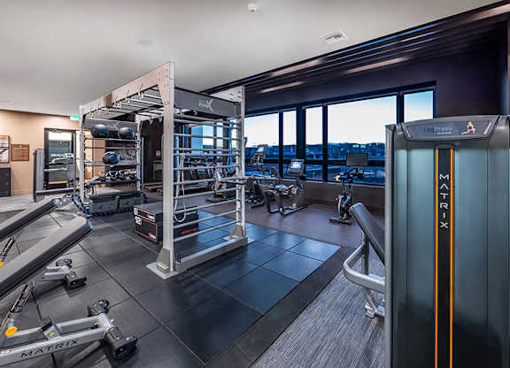 Fitness center cross training at Olivean Apartments in Broomfield CO