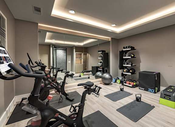 Fitness center spin and yoga at Main and Jamboree Apartments in Irvine CA