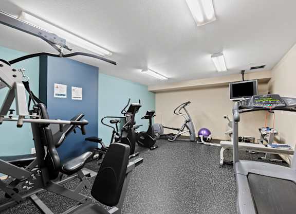 Fitness center at Washington Terance Apartments in Seattle WA