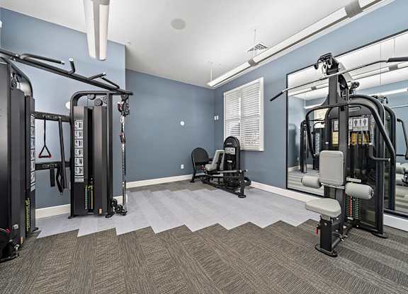 Fitness room at Grand Oaks Apartments in Chester VA
